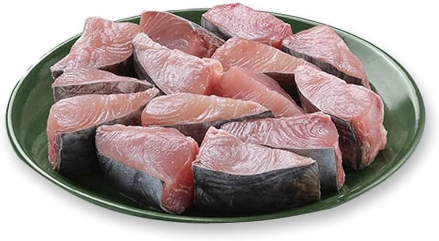 Seer Fish/King Fish/Surmai/Neymeen/Vanjaram | Cube/ Curry Piece| 480g to 500g Pack | fish size: 5kg | Fresh | Never Frozen